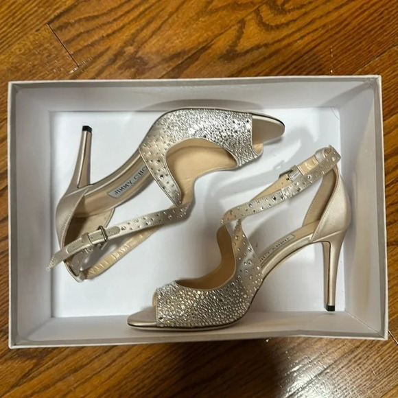 NEW - Jimmy Choo Emily Crystal Heels - Picture 8 of 11